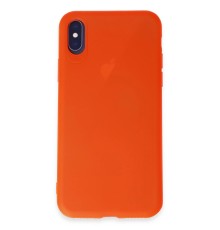 iPhone X Kılıf First Silikon - Parlak Turuncu