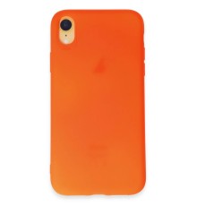 iPhone XR Kılıf First Silikon - Parlak Turuncu