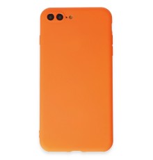 iPhone 7 Plus Kılıf First Silikon - Parlak Turuncu