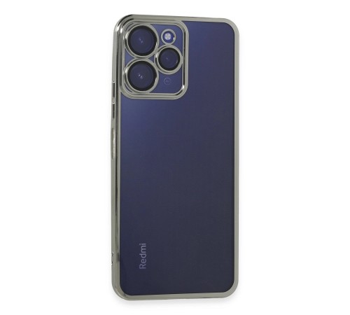 Xiaomi Redmi 12 Kılıf Razer Lensli Silikon - Gümüş