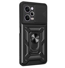 Xiaomi Redmi Note 12 Pro 5G Kılıf Pars Lens Yüzüklü Silikon - Siyah