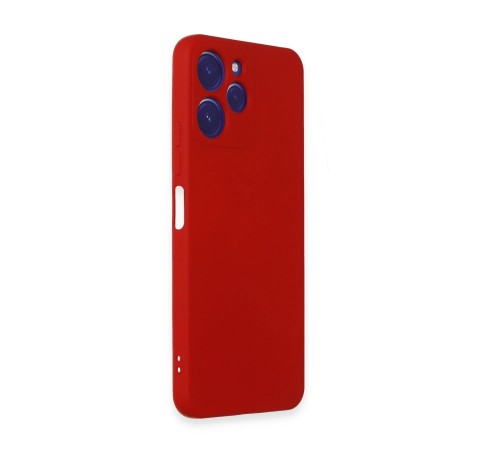 Xiaomi Redmi 12 Kılıf Nano içi Kadife Silikon - Kırmızı Xiaomi Redmi 12 Kılıf Nano içi Kadife Silikon - Kırmızı