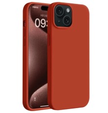 iPhone 15 Kılıf First Silikon - Kırmızı