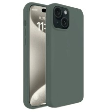 iPhone 15 Plus Kılıf First Silikon - Koyu Yeşil