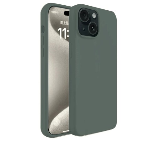 iPhone 15 Plus Kılıf First Silikon - Koyu Yeşil iPhone 15 Plus Kılıf First Silikon - Koyu Yeşil