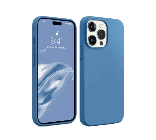 iPhone 15 Pro Kılıf First Silikon - Mavi iPhone 15 Pro Kılıf First Silikon - Mavi