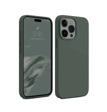 iPhone 15 Pro Kılıf First Silikon - Koyu Yeşil