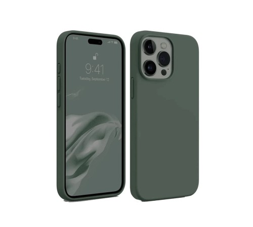 iPhone 15 Pro Kılıf First Silikon - Koyu Yeşil iPhone 15 Pro Kılıf First Silikon - Koyu Yeşil