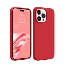 iPhone 15 Pro Max Kılıf First Silikon - Kırmızı