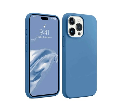 iPhone 15 Pro Max Kılıf First Silikon - Mavi iPhone 15 Pro Max Kılıf First Silikon - Mavi