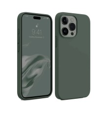 iPhone 15 Pro Max Kılıf First Silikon - Koyu Yeşil
