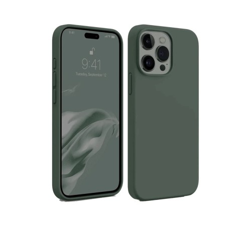 iPhone 15 Pro Max Kılıf First Silikon - Koyu Yeşil iPhone 15 Pro Max Kılıf First Silikon - Koyu Yeşil