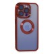 iPhone 15 Pro Max Kılıf Slot Silikon - Kırmızı