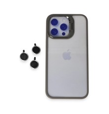 iPhone 15 Pro Max Kılıf Roblox Lens Standlı Kapak - Titan Gri