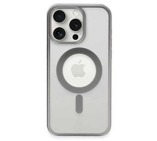 iPhone 15 Pro Kılıf Erozi Magsafe Kapak - Gümüş iPhone 15 Pro Kılıf Erozi Magsafe Kapak - Gümüş