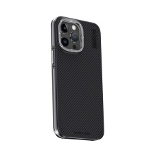 iPhone 15 Pro Kılıf Aramid 600D Kevlar Karbon Fiber Magsafe Kapak - Gri