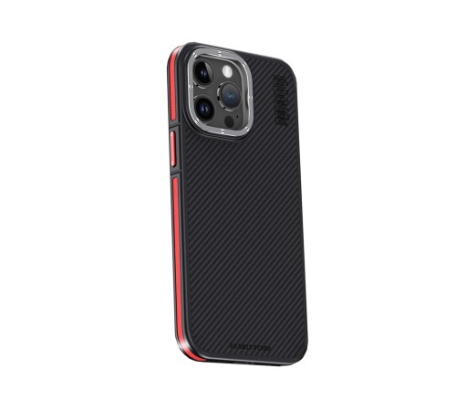 iPhone 15 Pro Kılıf Aramid 600D Kevlar Karbon Fiber Magsafe Kapak - Kırmızı iPhone 15 Pro Kılıf Aramid 600D Kevlar Karbon Fiber Magsafe Kapak - Kırmızı