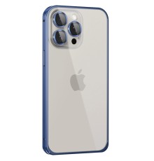 iPhone 15 Pro Metal Bumper Mat Kapak - Lacivert