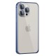 iPhone 15 Pro Metal Bumper Mat Kapak - Lacivert