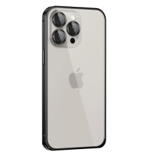 iPhone 15 Pro Max Metal Bumper Mat Kapak - Siyah
