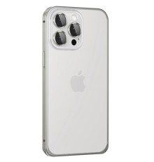 iPhone 15 Pro Max Metal Bumper Mat Kapak - Gri