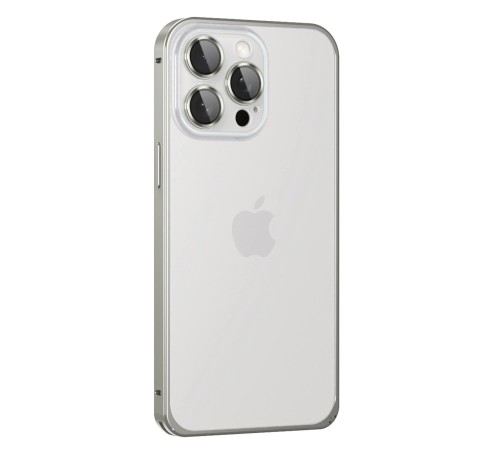 iPhone 15 Pro Max Metal Bumper Mat Kapak - Gri iPhone 15 Pro Max Metal Bumper Mat Kapak - Gri