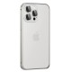 iPhone 15 Pro Max Metal Bumper Mat Kapak - Gri