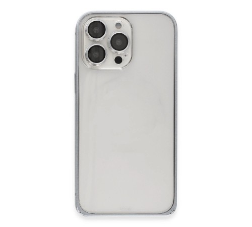 iPhone 15 Pro Max Metal Bumper Mat Kapak - Gri iPhone 15 Pro Max Metal Bumper Mat Kapak - Gri