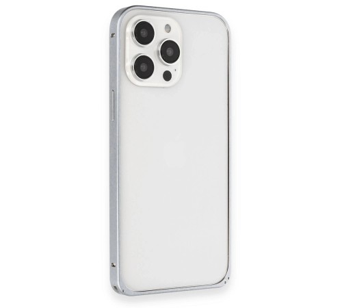 iPhone 15 Pro Max Metal Bumper Mat Kapak - Gri iPhone 15 Pro Max Metal Bumper Mat Kapak - Gri