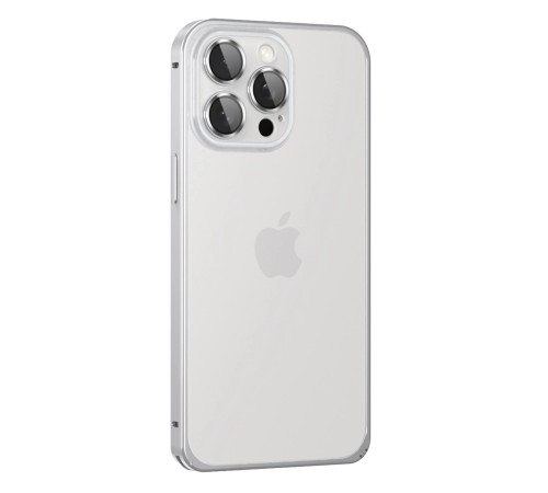iPhone 15 Pro Max Metal Bumper Mat Kapak - Gümüş iPhone 15 Pro Max Metal Bumper Mat Kapak - Gümüş