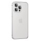 iPhone 15 Pro Max Metal Bumper Mat Kapak - Gümüş