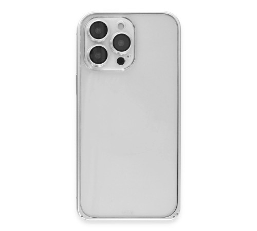 iPhone 15 Pro Max Metal Bumper Mat Kapak - Gümüş iPhone 15 Pro Max Metal Bumper Mat Kapak - Gümüş
