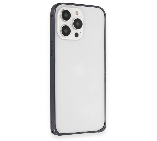 iPhone 15 Pro Kılıf Metal Bumper Magneticsafe Kapak - Lacivert iPhone 15 Pro Kılıf Metal Bumper Magneticsafe Kapak - Lacivert