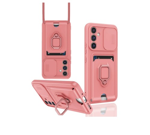 Samsung Galaxy S23 FE Kılıf Zuma Kartvizitli Yüzüklü Silikon - Pembe Samsung Galaxy S23 FE Kılıf Zuma Kartvizitli Yüzüklü Silikon - Pembe