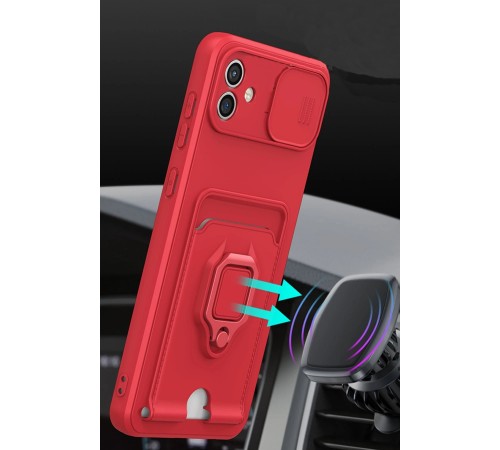 Samsung Galaxy A05 Kılıf Zuma Kartvizitli Yüzüklü Silikon - Kırmızı Samsung Galaxy A05 Kılıf Zuma Kartvizitli Yüzüklü Silikon - Kırmızı