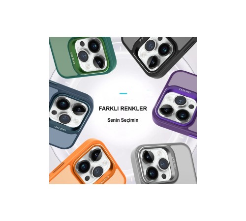 iPhone 14 Pro Kılıf Flet Lens Magsafe Kapak - Lacivert iPhone 14 Pro Kılıf Flet Lens Magsafe Kapak - Lacivert