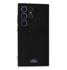 Samsung Galaxy S24 Ultra Kılıf Kelvin Kartvizitli Silikon - Siyah