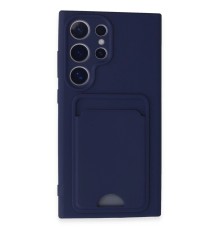 Samsung Galaxy S24 Ultra Kılıf Kelvin Kartvizitli Silikon - Lacivert
