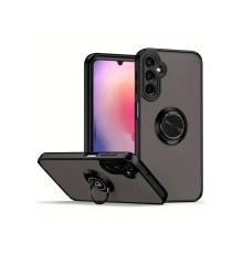 Samsung Galaxy A05S Kılıf Montreal Yüzüklü Silikon Kapak - Siyah