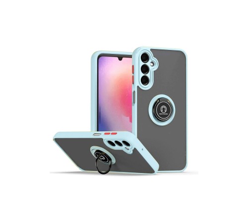 Samsung Galaxy A05S Kılıf Montreal Yüzüklü Silikon Kapak - Buz Mavi Samsung Galaxy A05S Kılıf Montreal Yüzüklü Silikon Kapak - Buz Mavi