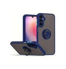 Samsung Galaxy A05S Kılıf Montreal Yüzüklü Silikon Kapak - Lacivert