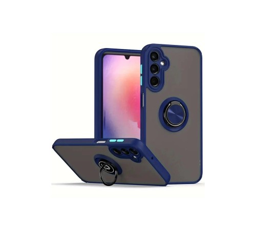 Samsung Galaxy A05S Kılıf Montreal Yüzüklü Silikon Kapak - Lacivert Samsung Galaxy A05S Kılıf Montreal Yüzüklü Silikon Kapak - Lacivert