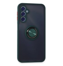 Samsung Galaxy M34 5G Kılıf Montreal Yüzüklü Silikon Kapak - Yeşil