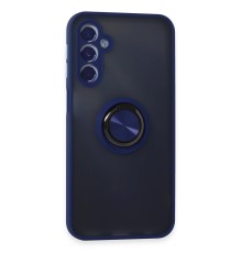 Samsung Galaxy M34 5G Kılıf Montreal Yüzüklü Silikon Kapak - Lacivert