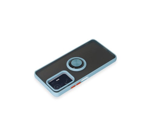 Xiaomi Mi 11T Pro Kılıf Montreal Yüzüklü Silikon Kapak - Buz Mavi