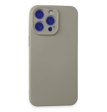 iPhone 15 Pro Max Kılıf Nano içi Kadife Silikon - Titan Gri