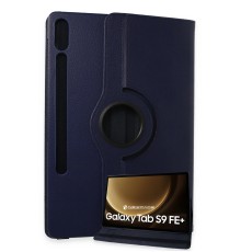 Samsung Galaxy X610 Tab S9 FE Plus 12.4 Kılıf 360 Tablet Deri Kılıf - Lacivert