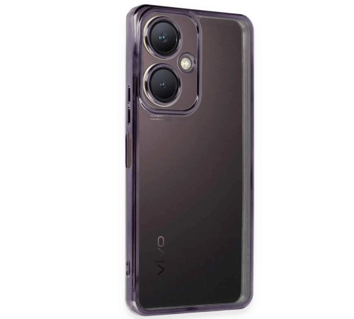Vivo Y27 Kılıf Razer Lensli Silikon - Mor Vivo Y27 Kılıf Razer Lensli Silikon - Mor