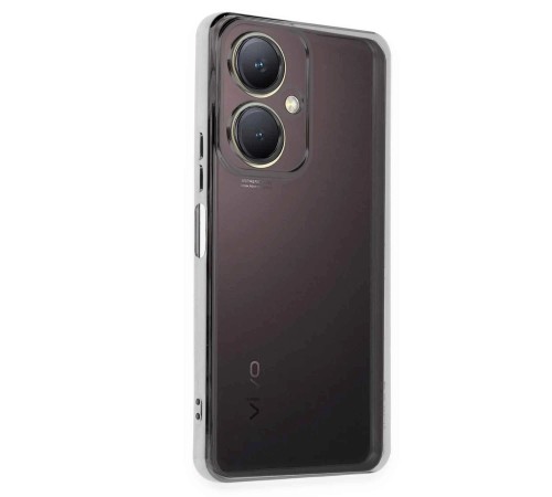 Vivo Y27 Kılıf Razer Lensli Silikon - Gümüş Vivo Y27 Kılıf Razer Lensli Silikon - Gümüş
