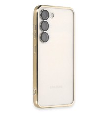 Samsung Galaxy S24 Kılıf Razer Lensli Silikon - Gold